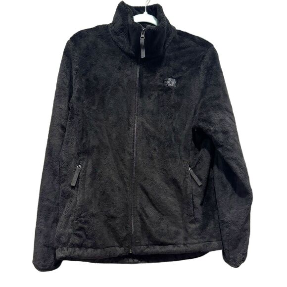 The North Face Jacket Osito Fuzzy Soft Fleece Black Full Zip Womens sz Large - Picture 1 of 8